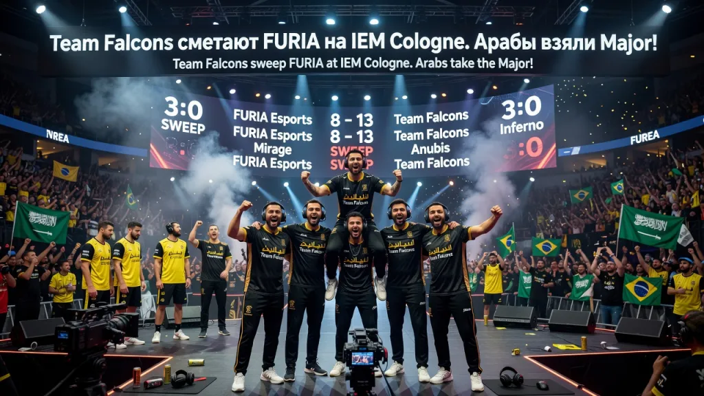 Team Falcons сметают FURIA на IEM Cologne. Арабы взяли Major!