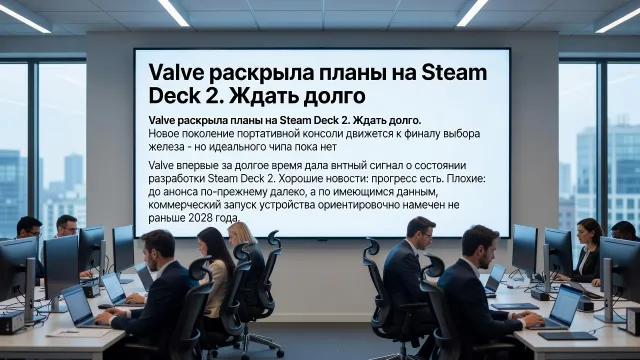 Valve раскрыла планы на Steam Deck 2. Ждать долго